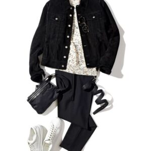 エレガント・ブラックスエード ジャケットスタイルセット